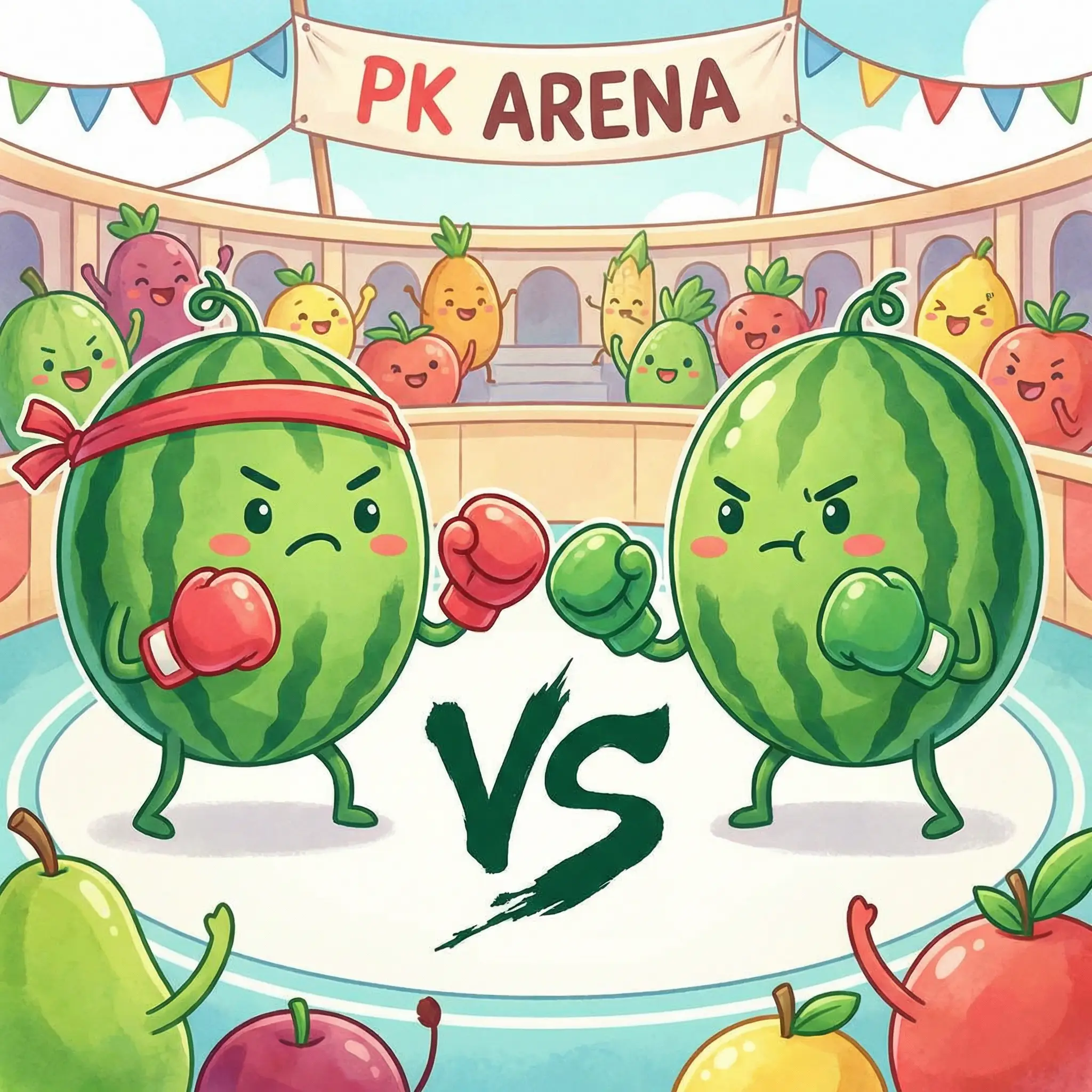 甜度PK对决插画 - 吃瓜爆料